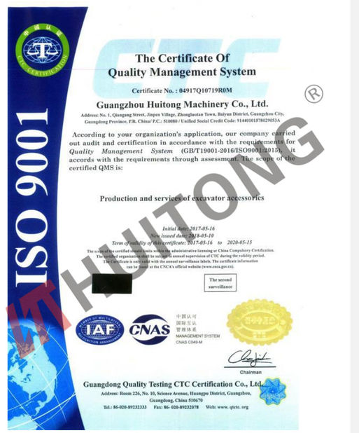CHINA Guangzhou Huitong Machinery Co., Ltd. certificaten