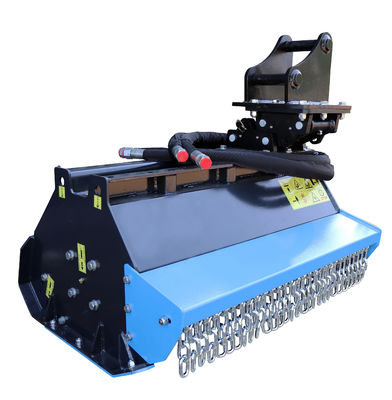 Kwaliteit  Certified Q355B Excavator Flail Mower 2000mm Cutting Machine in Orange/Black Color Fabriek