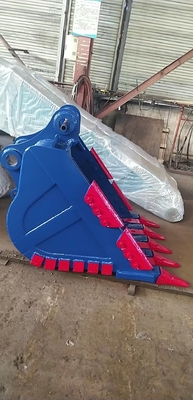 Kracht Q355 Graafmachine Rock Bucket Gewoon Gewicht Hardox400 Tanden Geel Zwart Kleur