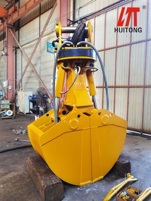 Zwaar uitgevoerde 1,2 m³ draaibare grijperbak met dubbele cilinder Hydraulische grijperbak voor graafmachine van 21-24 ton PC210 SH240 EX220 graafmachine Zandsteen modder laden voor baggeren Rivierreiniging Grondverzetwerk