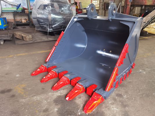 Huitong Rock Bucket voor mijnbouw/kwartier/dubbele laag harnas met vervangbare kiezeltanden CE-certificaat, OEM beschikbaar