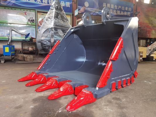 Huitong Rock Bucket voor mijnbouw/kwartier/dubbele laag harnas met vervangbare kiezeltanden CE-certificaat, OEM beschikbaar