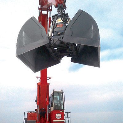 Aanpassen graafmachine Hydraulische Clamshell Bucket 1.2m3 21-24T Graafmachine PC210 SH240 voor het baggeren van rivieren Reiniging Aardbeweging Werk