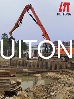 Excavator Long Reach Boom voor PC230/CAT323 15,4m voor hellingsvorming/rivierbaggering/uitgebreide graafwerkzaamheden/revetwerkzaamheden