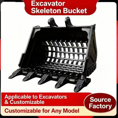 Custom Excavator Skeleton Bucket 36-40ton Excavator 1.7m³ PC350 EX350 SY365 XE360 PC400 ZX370 for Digger Rock Screening Work