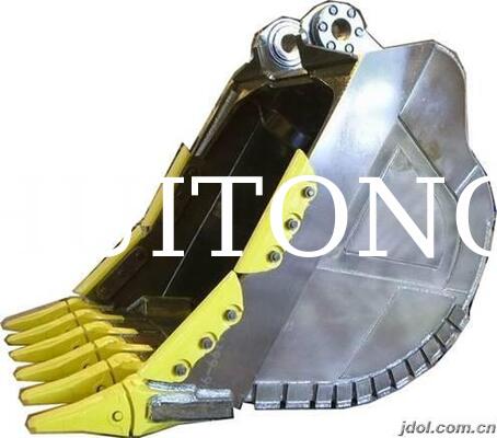 MINING Heavy Duty Rock Bucket voor PC500/CAT350 2,4cbm voor Hard Rock Excavation/Handling Blasted Rock/Demolition Works