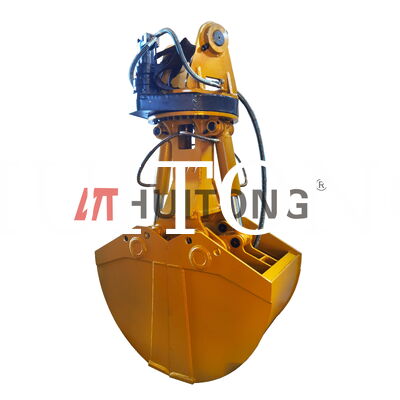 Fabriekslevering Graafmachine Hydraulische Roterende Klembak HUITONG Hoge Kwaliteit Q355B Materiaal 11-16Ton 0.6-0.8m voor Materiaal Herhandling/Fundering Uitgraven/Scheepsruim Laden & Lossen