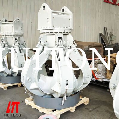 Heavy Duty Hydraulic Rotating 1900mm Grab Bucket for 17Ton Excavators Scrap Steel Stone and Waste Loading