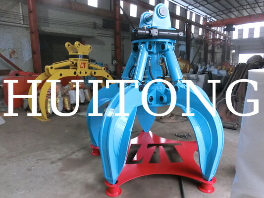 Excavator Hydraulic Orange Peel Grapple 30-35Ton Rotating Grab 2250mm for Scrap Metal Recycling and Material Handling