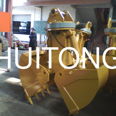 Fabriekslevering Graafmachine Hydraulische Roterende Klembak HUITONG Hoge Kwaliteit Q355B Materiaal 11-16Ton 0.6-0.8m voor Materiaal Herhandling/Fundering Uitgraven/Scheepsruim Laden & Lossen