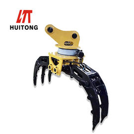 Heavy Duty Q355B Excavator Log Grapple for Wood/Tree/Tock Grabbing 2-40 Ton Capability