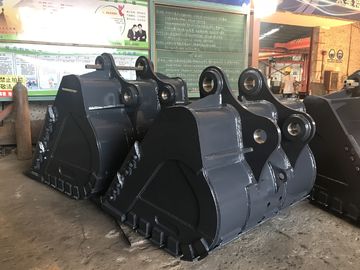 Sterkte Geel / Zwart Graafmachine Graaf Emmer Q355/NM400/Hardox450 Nieuwe zware tanden