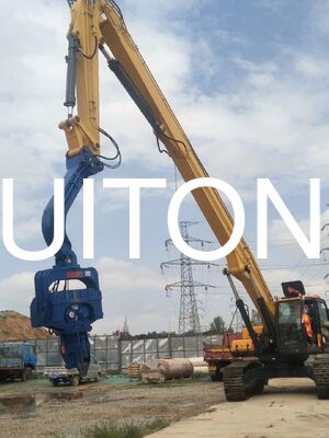 Heavy Duty Versterkt Piling Boom Fit 20-27Ton Graafmachine PC200 EX230 voor Foundation Piling Solar Post & Construction Pile Works
