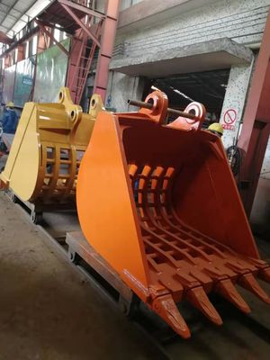 Graafmachine Garbing Sieving Bucket Heavy Duty Hardox450 Geel/Zwart 0,2-2,8 kubieke meter