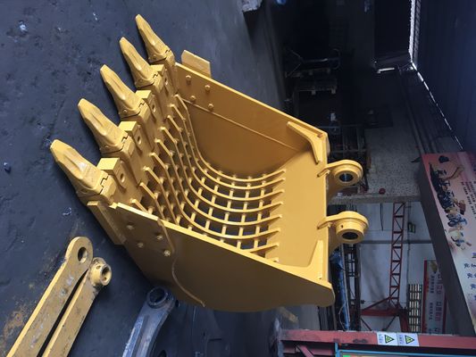 Op maat gemaakte graafmachine Skeleton Bucket 31-35ton Graafmachine 1,5m3 PC350 EX350 voor graafmachine voor het screenen van rotsen