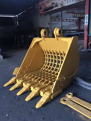 Graafmachine Garbing Sieving Bucket Heavy Duty Hardox450 Geel/Zwart 0,2-2,8 kubieke meter