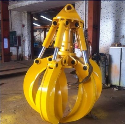 Oranje schil greep met aangepast ontwerp voor graafmachines