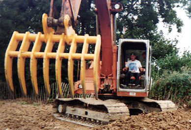 Zwarte NM400 Digger Rake Bucket Excavator Rake voor Landopheldering