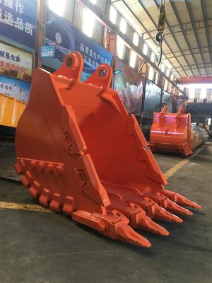 Zware krachttanden graafmachine Rock Bucket Geel/Zwart Nieuw Q355