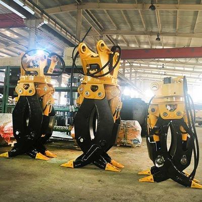 Custom Hydraulic Rotating Grapple 25-35 Ton Excavator DX300 PC330 FR300 Wood Grapple Q355B for Forestry Logging Timber Loading