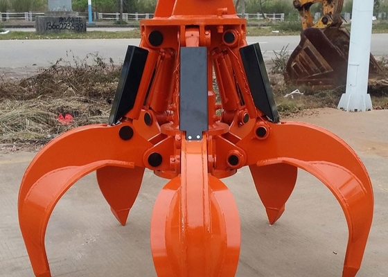 HUITONG Graafmachine Aanhangsel Hydraulische Oranje Schil Grijp 5-60 Ton Hydraulische Schroot Grijp te koop