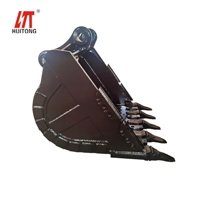 Sterkte Gele/Zwarte graafmachine Rock Bucket Q355 NM400 Hardox400 280-4300kg Op maat