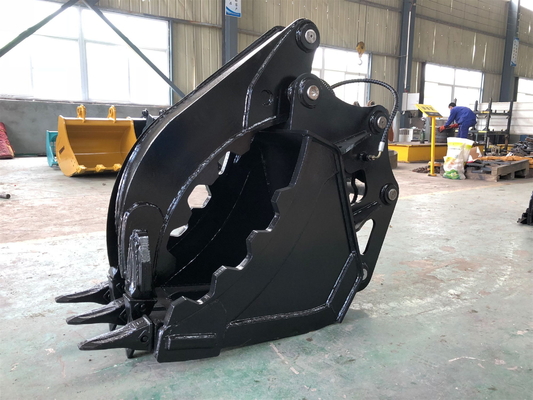 PC250 25 ton op maat gemaakte grootschalige graafmachine hydraulisch / handmatig duim emmer grijper bevestiging met hoge standaard QC test