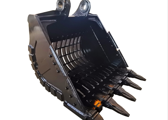 Aanpasbare graafmachine skelet emmer in geel/zwart 0,2-2,8 kubieke meter capaciteit Hardox450/500/550