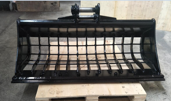 Aanpasbare graafmachine skelet emmer in geel/zwart 0,2-2,8 kubieke meter capaciteit Hardox450/500/550