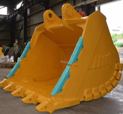 Kracht Q355 Graafmachine Rock Bucket Gewoon Gewicht Hardox400 Tanden Geel Zwart Kleur