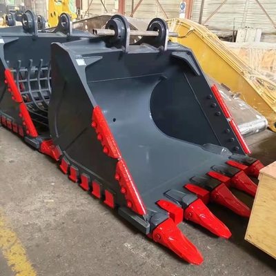 Capaciteit Heavy Duty Excavator Bucket Q355B Hardox550 800-1200mm 0,25-4,3cbm Wolframtanden
