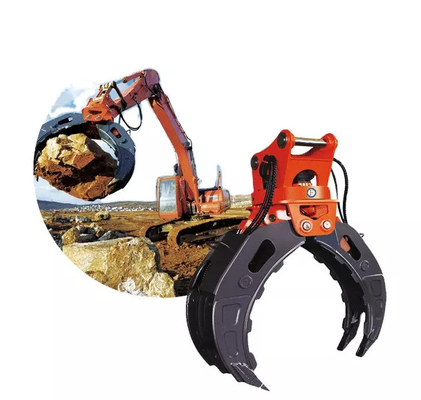 Q355B/NM400/HARDOX450 Graafmachine 360Roterende hydraulische houtgreep voor 9 ton CAT310 Hoog efficiënte houtgreep