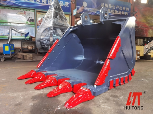 Kracht Q355 Graafmachine Rock Bucket Hardox400 Geel/Zwart Aanbevolen Gewicht Nieuw ontwerp