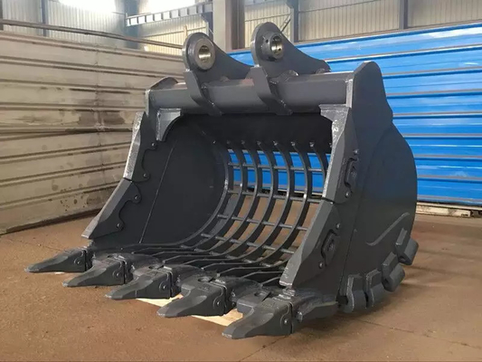 Grote capaciteit graafmachine zeef emmer op maat 45 ton graafmachine skelet reiniging emmer Factory directe verkoop