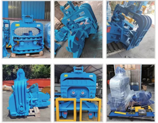 15Ton graafmachine Hydraulische stapelhamer met vicearm graafmachine bevestigingen Piling Driver voor bouwmachines bevestiging