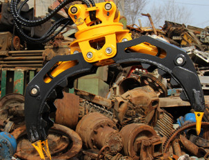 Q355B/NM400/HARDOX450 Graafmachine 360Roterende hydraulische houtgreep voor 9 ton CAT310 Hoog efficiënte houtgreep