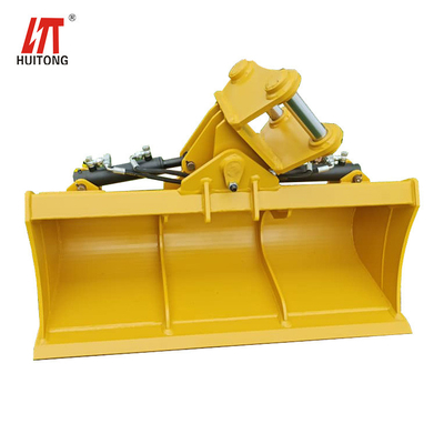 Custom Steel Excavator Tilt Bucket Rood/Geel Opening 800-1500mm