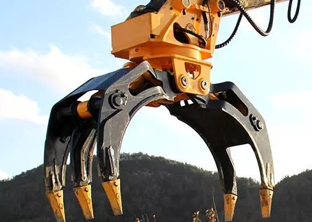 Zware graafmachine draaiende greep superieure hout / boom / tock grabber voor 2-40 ton graafmachines