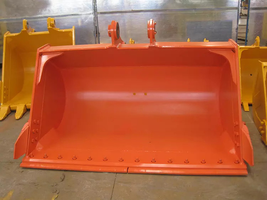 Geel / Zwart Graven Bucket voor professionele graafmachine reiniging en graven