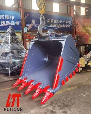 Q355B + NM400 Heavy Duty Rock Bucket voor graafmachines van 10 tot 50 ton