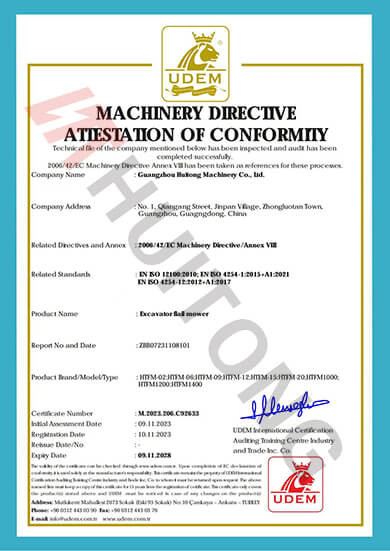 CHINA Guangzhou Huitong Machinery Co., Ltd. certificaten